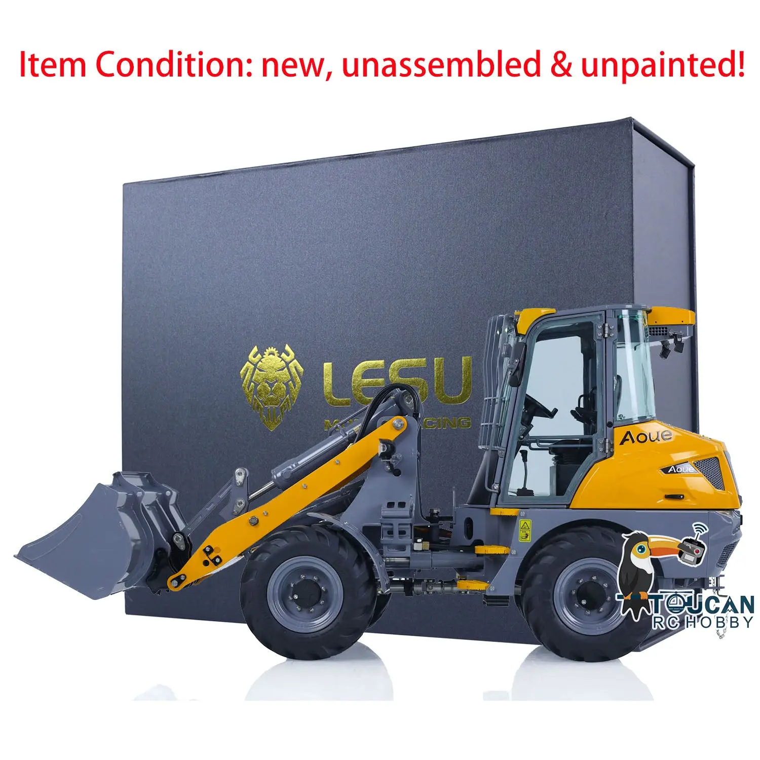 LESU Metal 1/14 RC Hydraulic Loader AOUE-MCL8 Aluminum Alloy Remote Control Car Hobby Model Construction Vehicle Toy Kits Sound Light System ESC Motor Servo