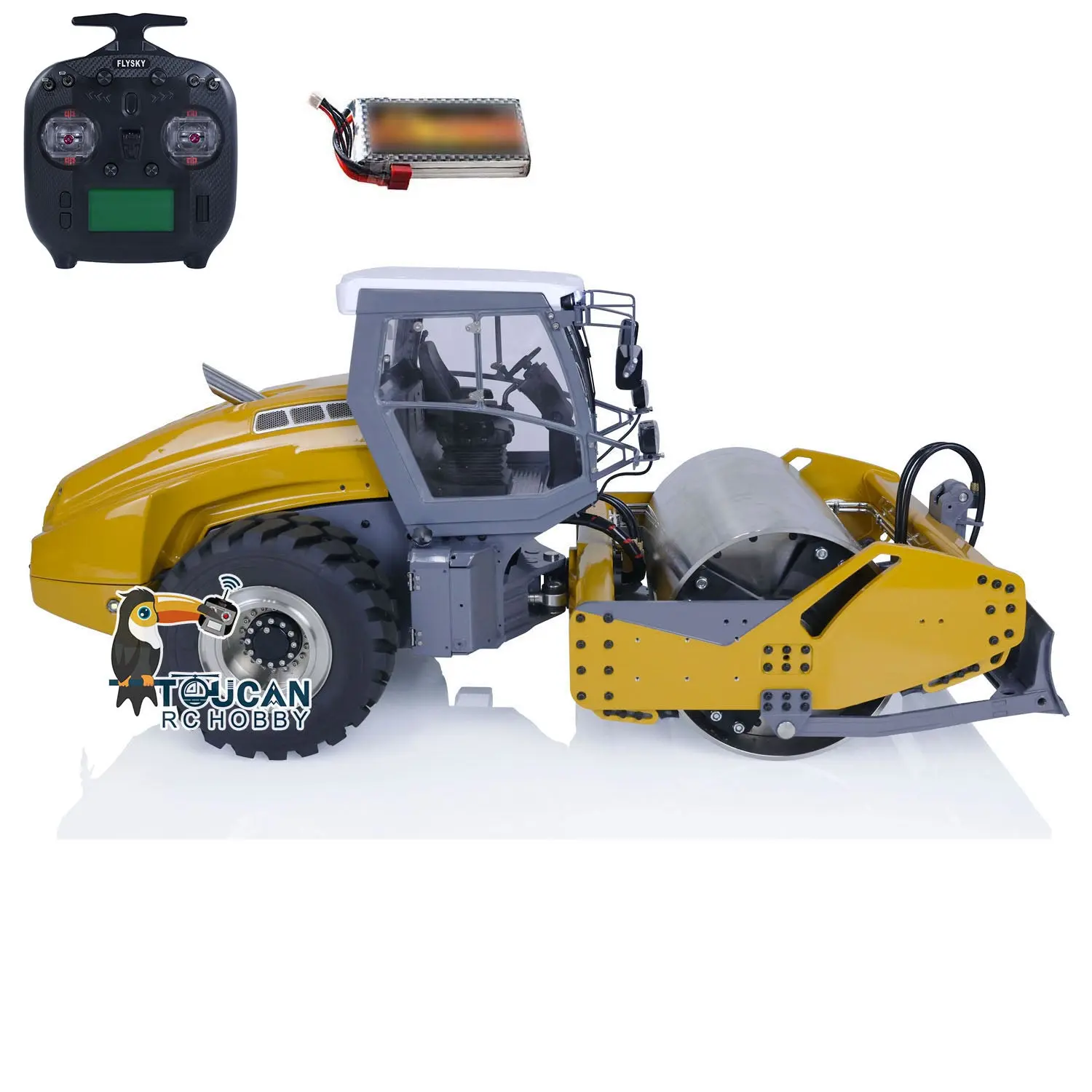 LESU 1/14 Metal RC Hydraulic Heavy-duty Remote Control Road Roller Aoue-H13i Ready to Ready Electric Car DIY Model