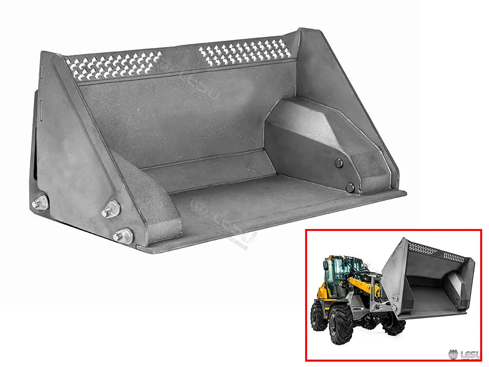 LESU 1/14 RC Loader AOUE MCL8 ST8 Remote Control Car Hydraulic Dozer Shovel Metal Sieve Shovel Rake Bucket Gripper RTR Sound Light