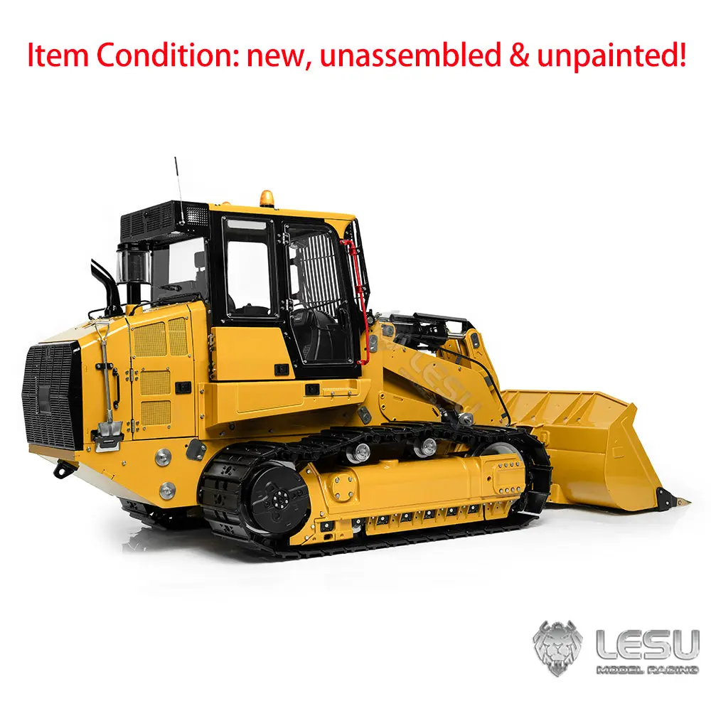 Metal LESU 973K 1/14 Hydraulic RC Loader Remote Control Car Black Tracks Construction Vehicle Kits Standard Version