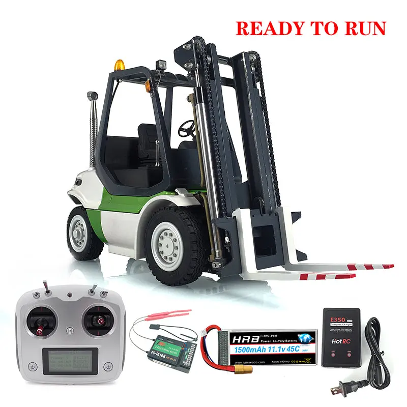 LESU 1/14 RC Hydraulic Forklift Transfer Car Painted RTR Truck Motor Light Battery Radio System Remote Control Vehicles