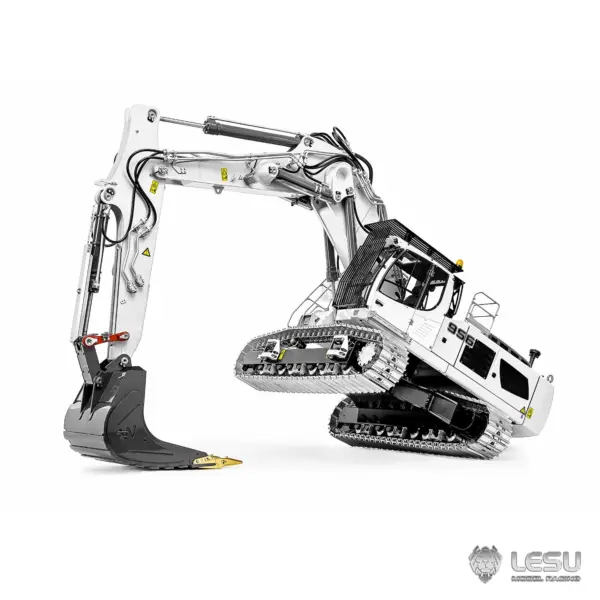 95% Metal LESU LR956 3 Arms 1/14 RC Hydraulic Excavator Remote Control Digger 7CH Valve Dual Pumps Light PL18EV LITE Battery