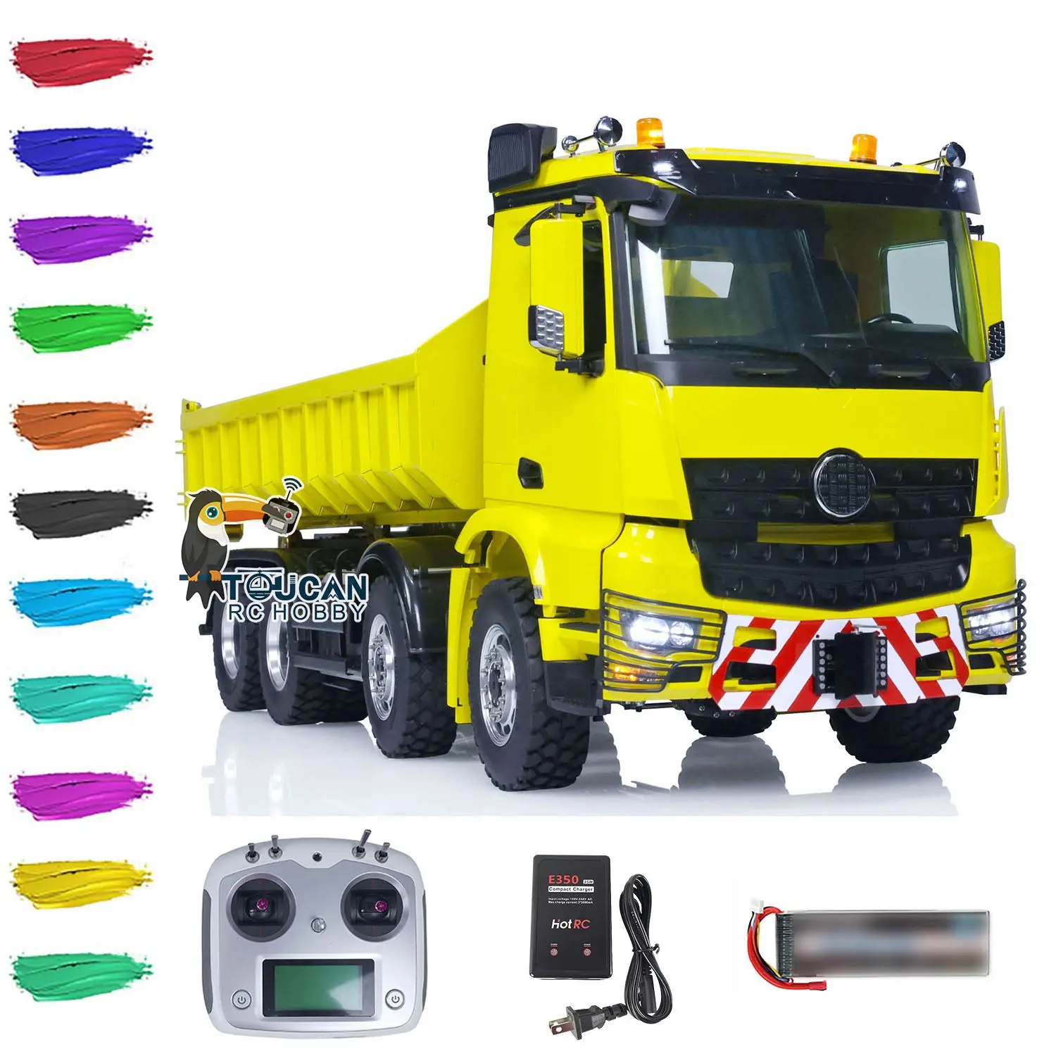 Customized LESU 1/14 8x8 Hydraulic Machine RC Dumper Truck Remote Control Full Dump Car Hobby Model Sound RTR Painted Assembled Toy