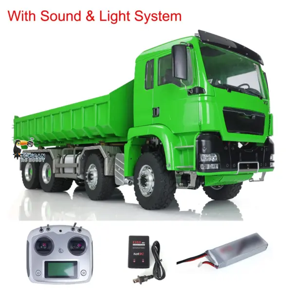 1/14 LESU Hydraulic RC Roll On/Off Dump Truck 8x8 Metal RTR Full Dumper Lorry Vehicle