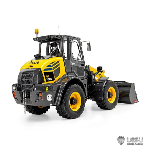 Metal LESU 1/14 RC Loader Aoue WA100M-8 4X4 RTR Hydraulic Remote Control Construction Vehicle Axle Lock Sound Light ST8 Radio