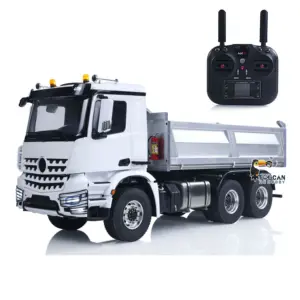 MD 1/14 6*6 Metal RC Hydraulic Dumper Truck 3348 2025Type 6WD Radio Controlled Tipper Lorry Car Model Metal Chassis 2Speed Gearbox Light Sound ESC Motor