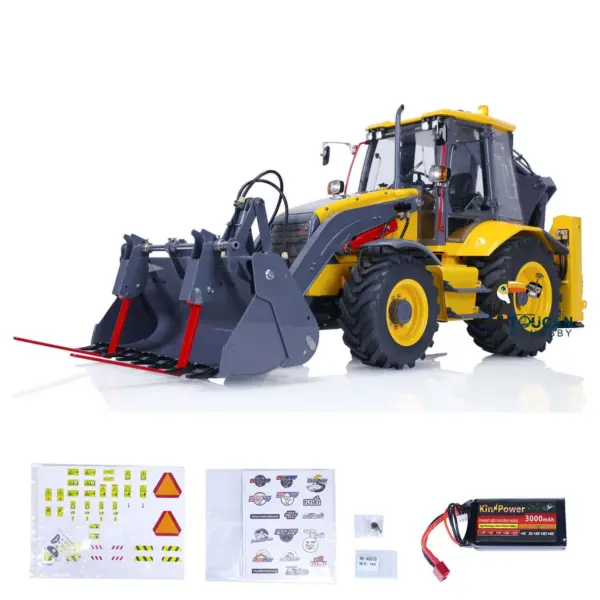 1/14 LESU RC Backhoe BL71 Loader Painted Metal Hydraulic 2 in 1 Electric Excavator W/ Light Sound System Receiver Motor Servo ESC
