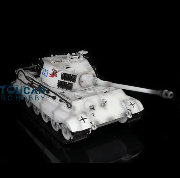 Henglong 1/16 Scale 7.0 3888A Remote Control Tank Plastic German King Tiger w/ BB Shooting Gearbox Sound Effect w/o Barrel Recoil