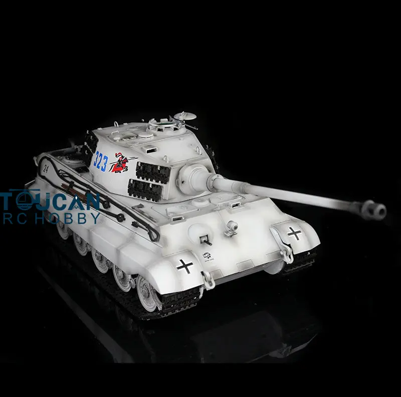 Henglong 1/16 Scale 7.0 3888A Remote Control Tank Plastic German King Tiger w/ BB Shooting Gearbox Sound Effect w/o Barrel Recoil