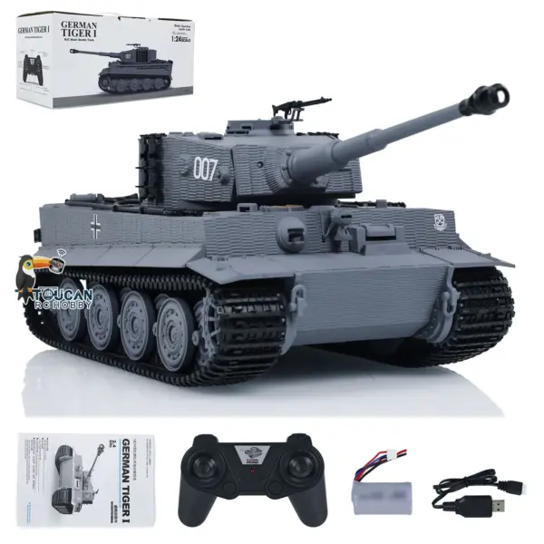 1/24 RC Battle Tank Taigen Tiger I Remote Control Infrared Combat Military Panzer DIY Car Model