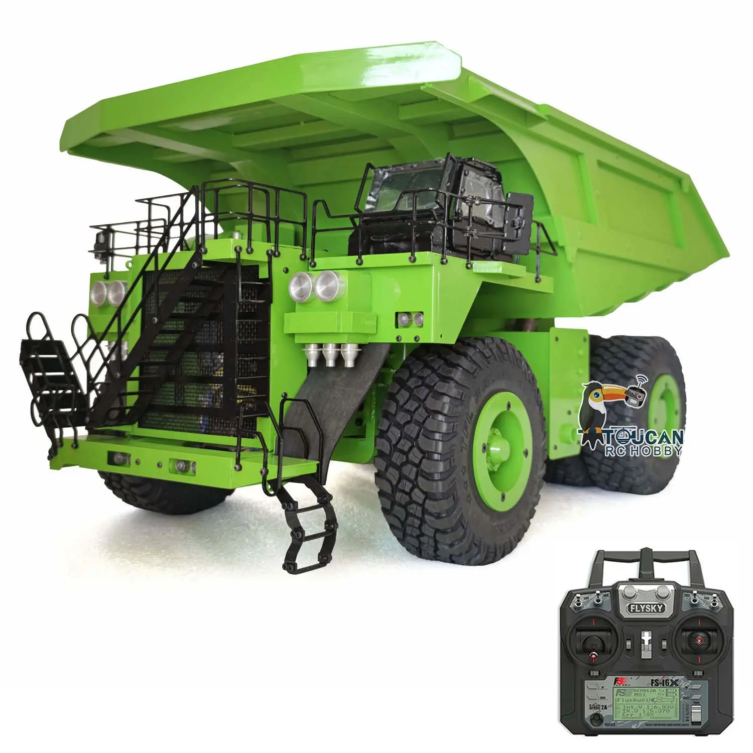 Metal 1/20 793D RC Hydraulic Mining Truck Remote Control Dumper Car 6X Finished Product Warning Sounds Heavy Construction Vehicles
