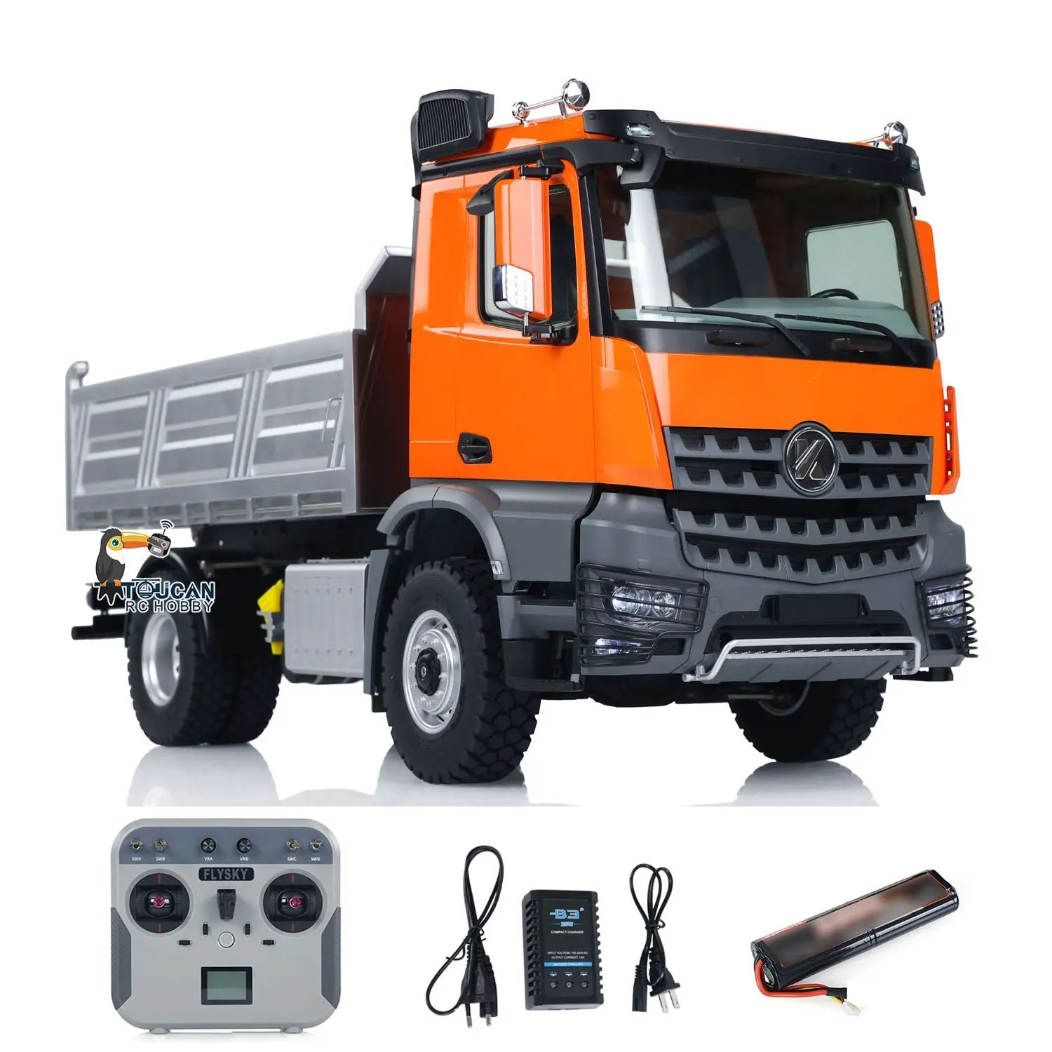 1/14 Kabolite 5701 RC Dump Truck 4x4 Remote Control Dumper Car Sound Light Simulation Engineering Vehicle Hobby Model