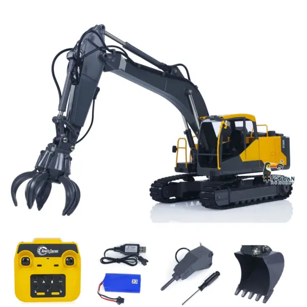 1/16 DoubleE E598 003 Electric Lifting RC Excavator Metal 2Arms Remote Control DiggerHammer Bucket Claw 360?? Rotating