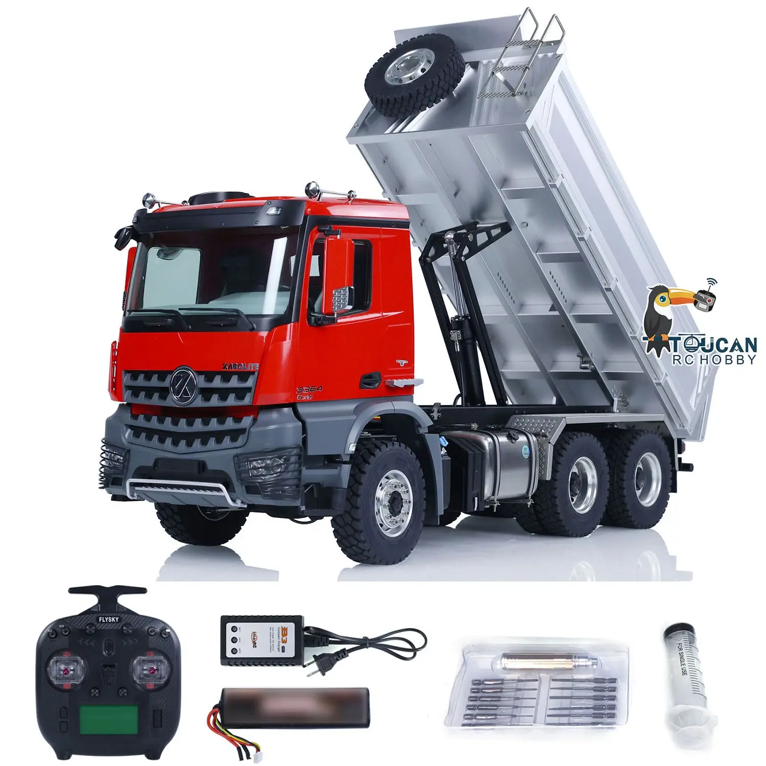Kabolite 1/14 6*6 K3364 RC Metal Hydraulic Dump Truck Assembled and Painted Vehicles Remote Control Tipper Cars Models ESC Motor