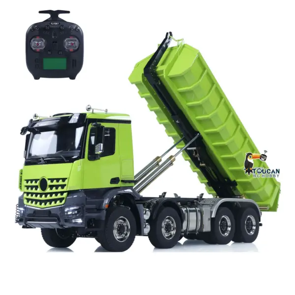 1/14 8x8 Metal Hydraulic RC Dumper Tipper Car Radio Control Full Dump Trucks with Standard Bucket Hobby Model DIY PNP