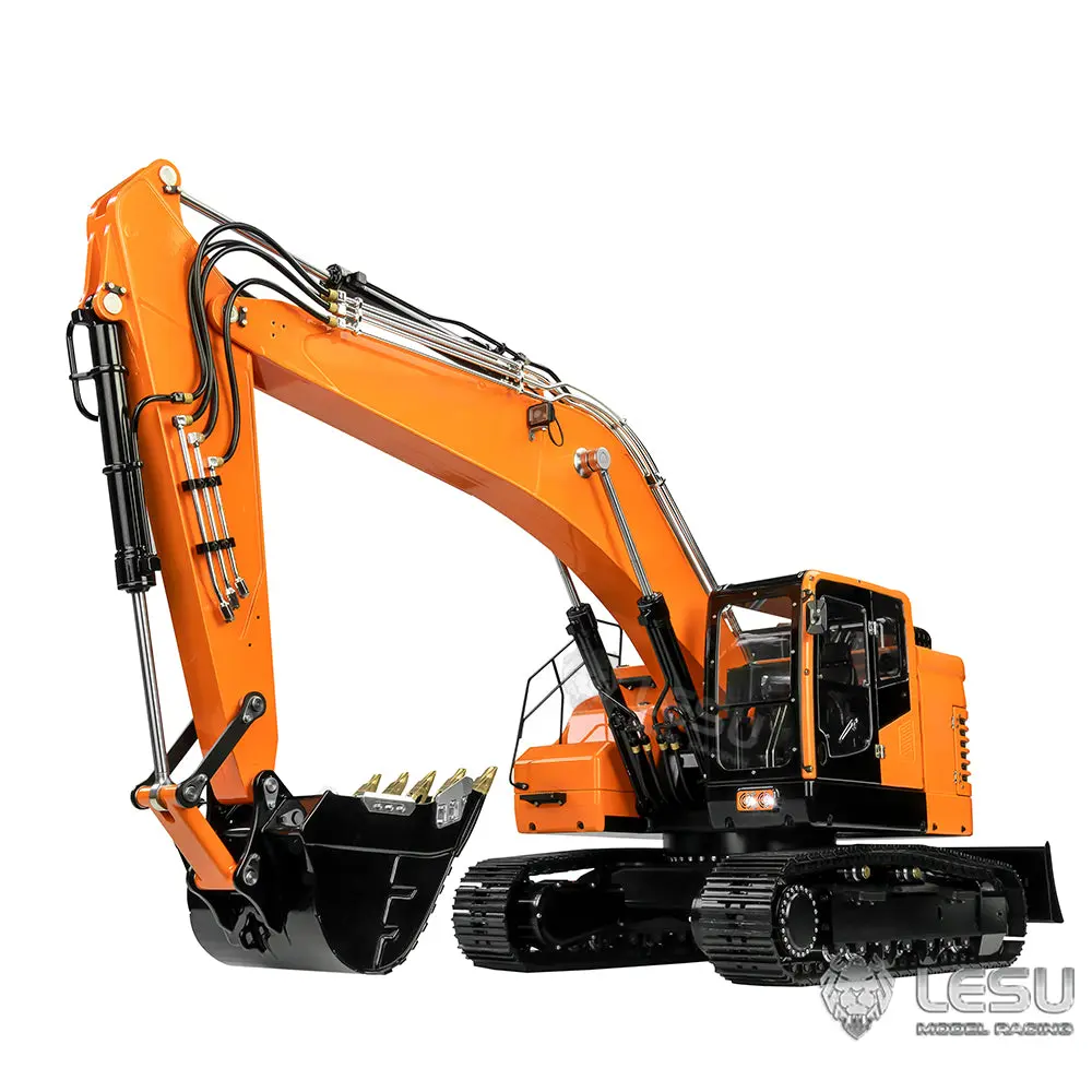 Metal LESU 1/14 RC Hydraulic Equipment Excavator ET26B 2 Arms Remote Controlled Digger DIY Car Assembled Painted Model