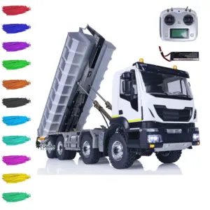 LESU Metal 8x8 Hydraulic RC Dumper Truck 1/14 Ready To Run Remote Control Emulated Car Hobby Models Assembled Painted