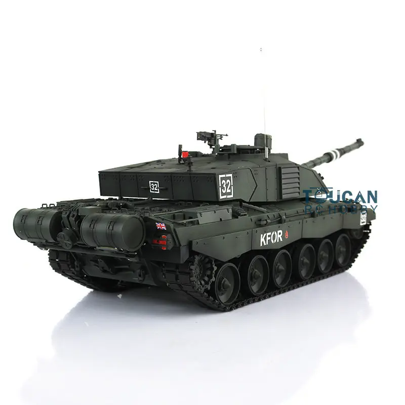Henglong 7.0 1:16 British Challenger II RC Tank 3908 RTR Model W/ 360Degrees Turret Speaker Smoke Unit Metal Tracks Steel Gearbox