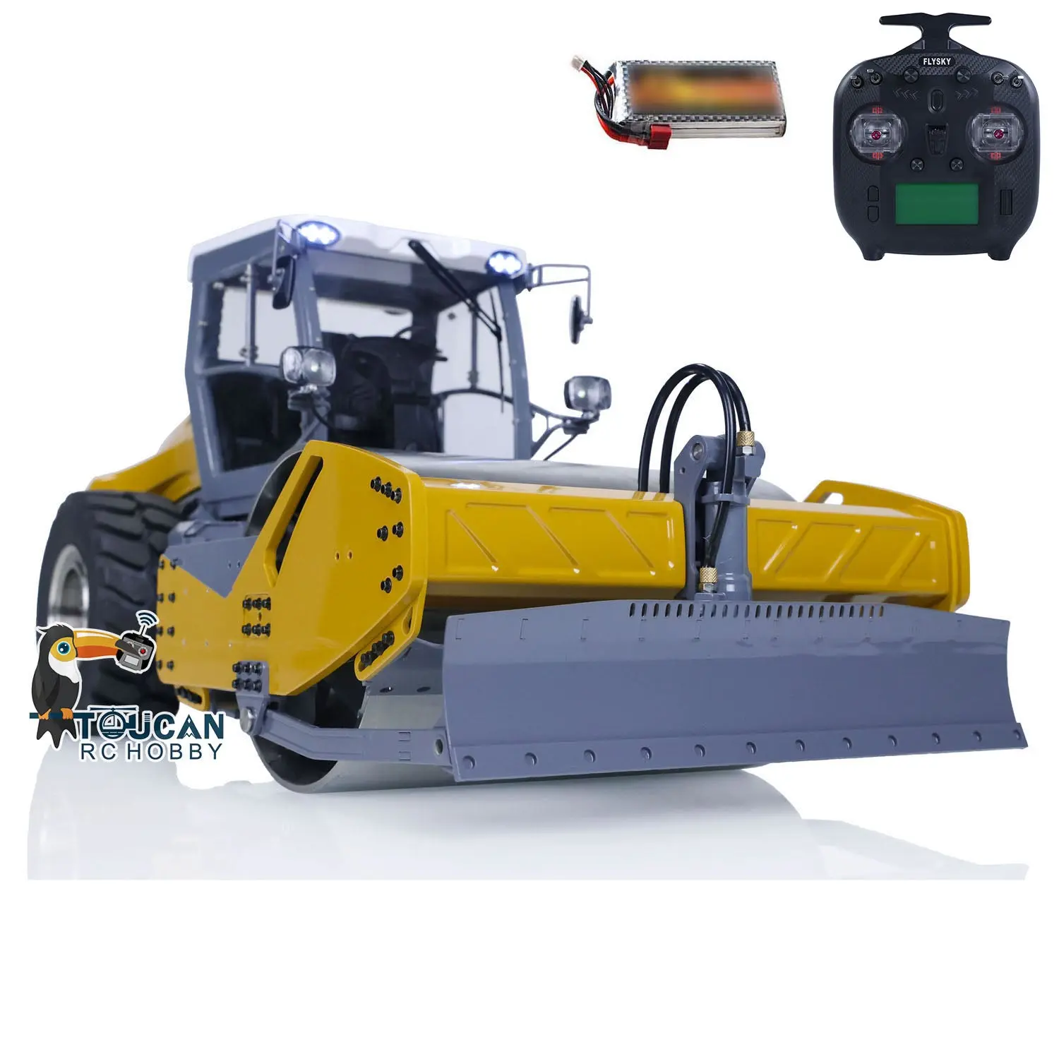 LESU 1/14 Metal RC Hydraulic Heavy-duty Remote Control Road Roller Aoue-H13i Ready to Ready Electric Car DIY Model