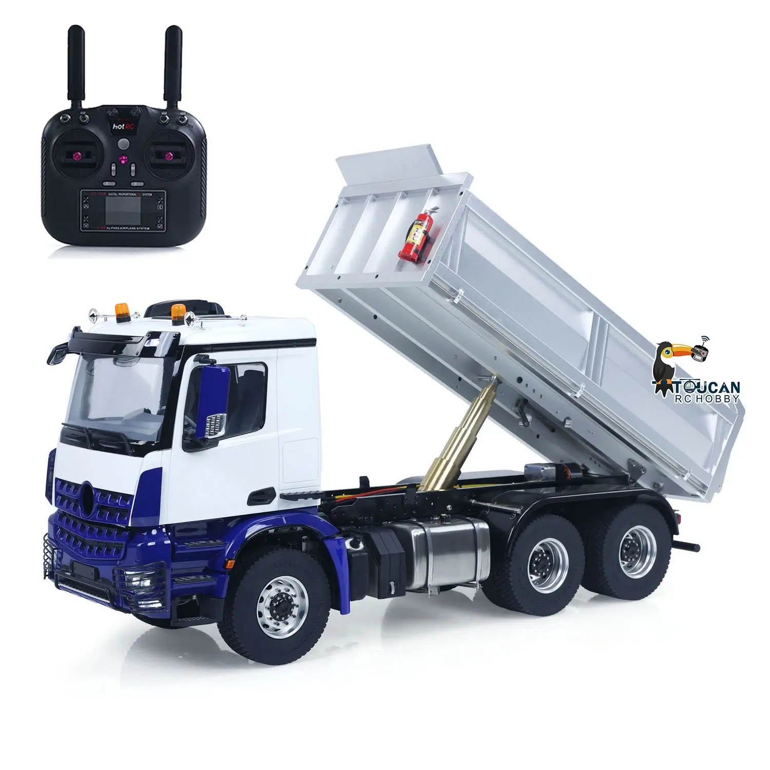 MD 1/14 6*6 Metal RC Hydraulic Dumper Truck 3348 2025Type 6WD Radio Controlled Tipper Lorry Car Model Metal Chassis 2Speed Gearbox Light Sound ESC Motor