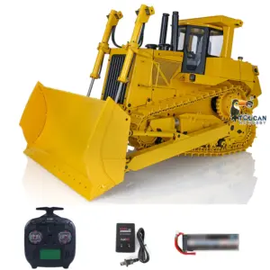 1:14 Scale Remote Control Bulldozer Hydraulic RC DXR2 JDMODEL Radio Controlled D10T Tracked Metal Dozer w/ 3T Sound System