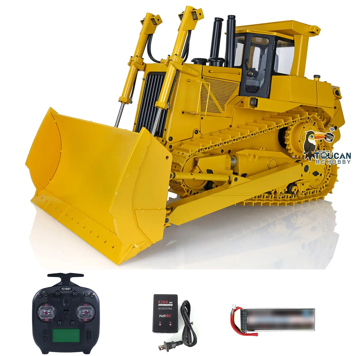 1:14 Scale Remote Control Bulldozer Hydraulic RC DXR2 JDMODEL Radio Controlled D10T Tracked Metal Dozer w/ 3T Sound System