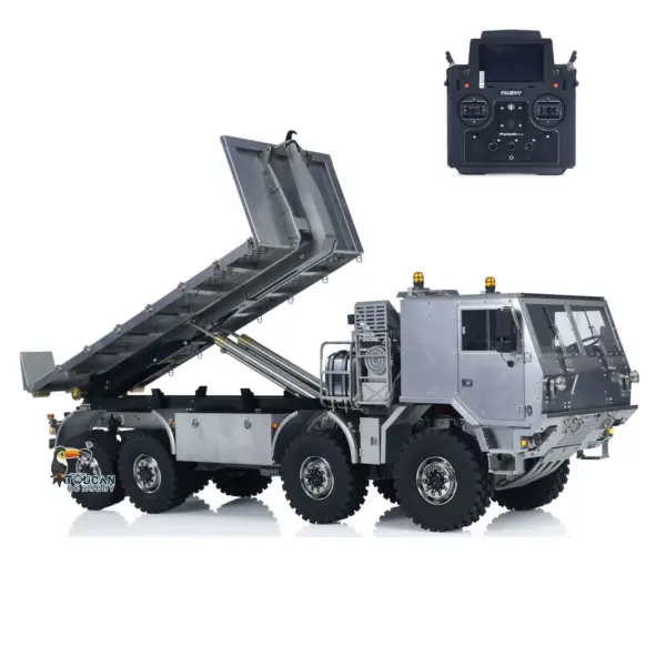 Metal 1/14 RC Hydraulic Off Road Military Truck T815 Remote Control 3Speed 8*8 Roll on off Dumper Model Paladin ST8 Radio