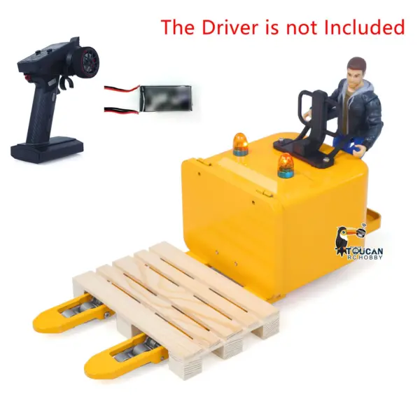 1/14 Electric Remote Control Reach Forklift Hobbywing ESC Servo Motor Ready to Run Warehouse RC Model Collection Warning Light