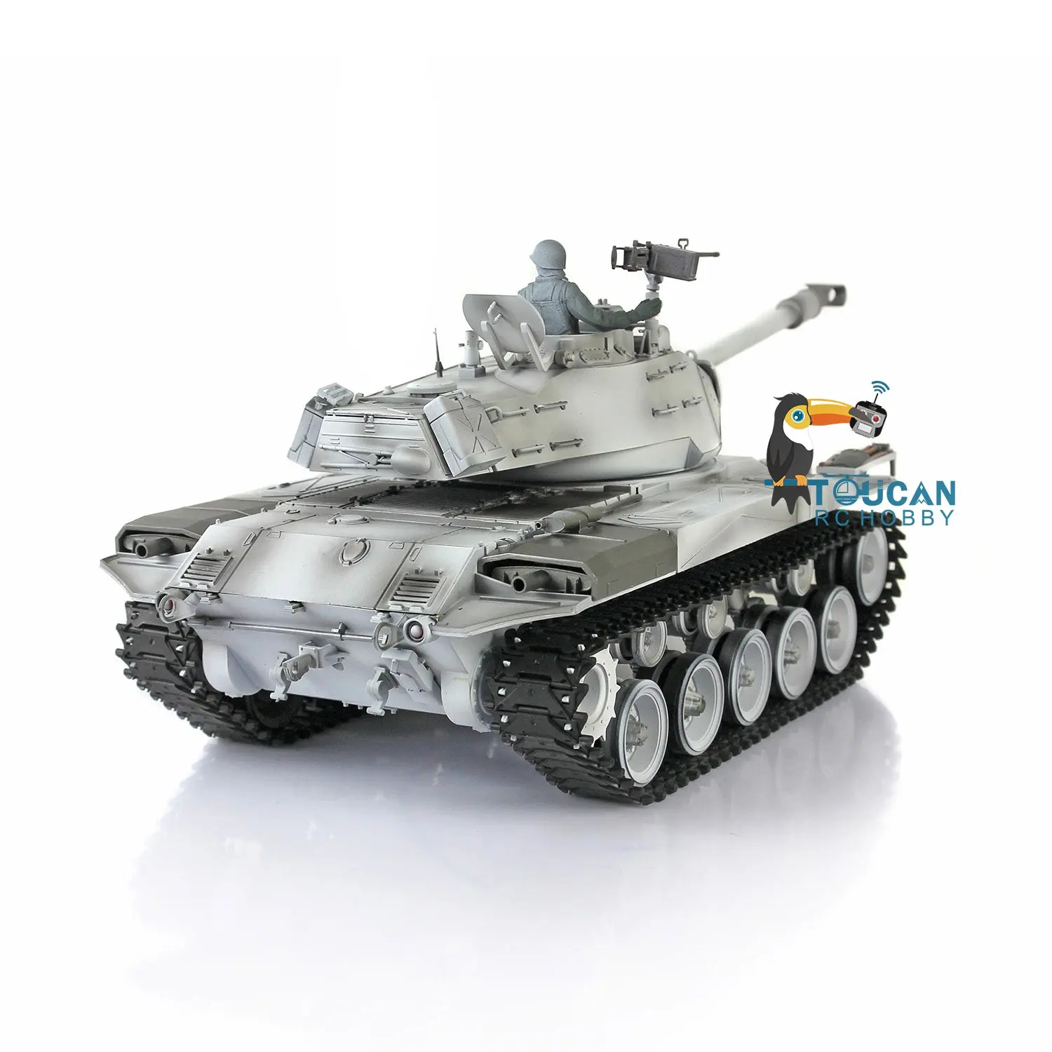 Henglong 1/16 7.0 Upgraded RC Tank Walker USA Bulldog 3839 RTR Remote Control Tank W/ Smoking Steel Gearbox Metal Tracks Sproket