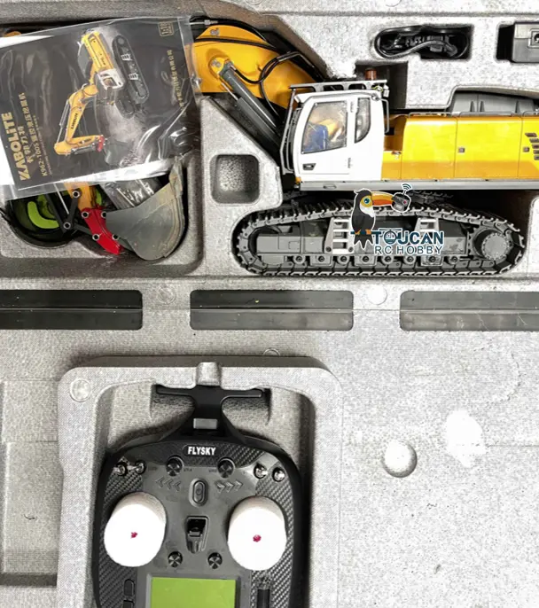 KABOLITE 1/18 K962 100S Remote Control Hydraulic Excavator RC Digger Electric Claw Ripper Hammer Construction Car Machine Toys