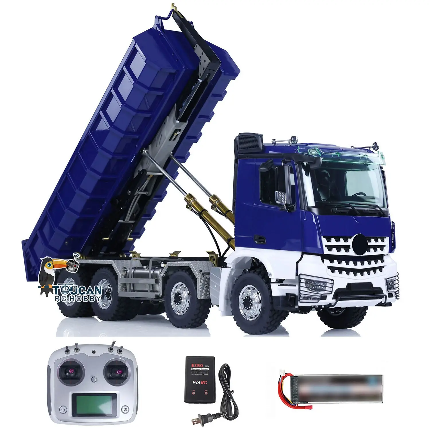 LESU 1/14 Metal RC Dump Truck 8x8 Remote Control Hydraulic Equipment Roll On/Off RTR Full-dump Cars Model K3363 Servo ESC