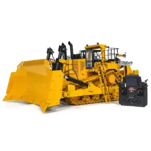1/10 D11T 3-plow Giant Hydraulic RC Bulldozer Radio Control Dozers Heavy Duty Simulation Vehicle Painted Model DIY PNP