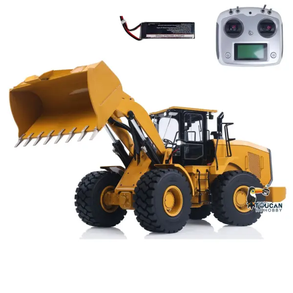 1/12 Metal Remote Control Hydraulic Loader DIM C950 2Speed Gearbox 5CH Valve RC Heavy Machine Model Hobbywing Brushed ESC
