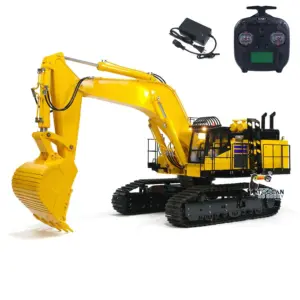 1/8 Scale PC1250 RC Hydraulic Excavator Metal Heavy Duty Construction Vehicle Assembled and Painted Light System