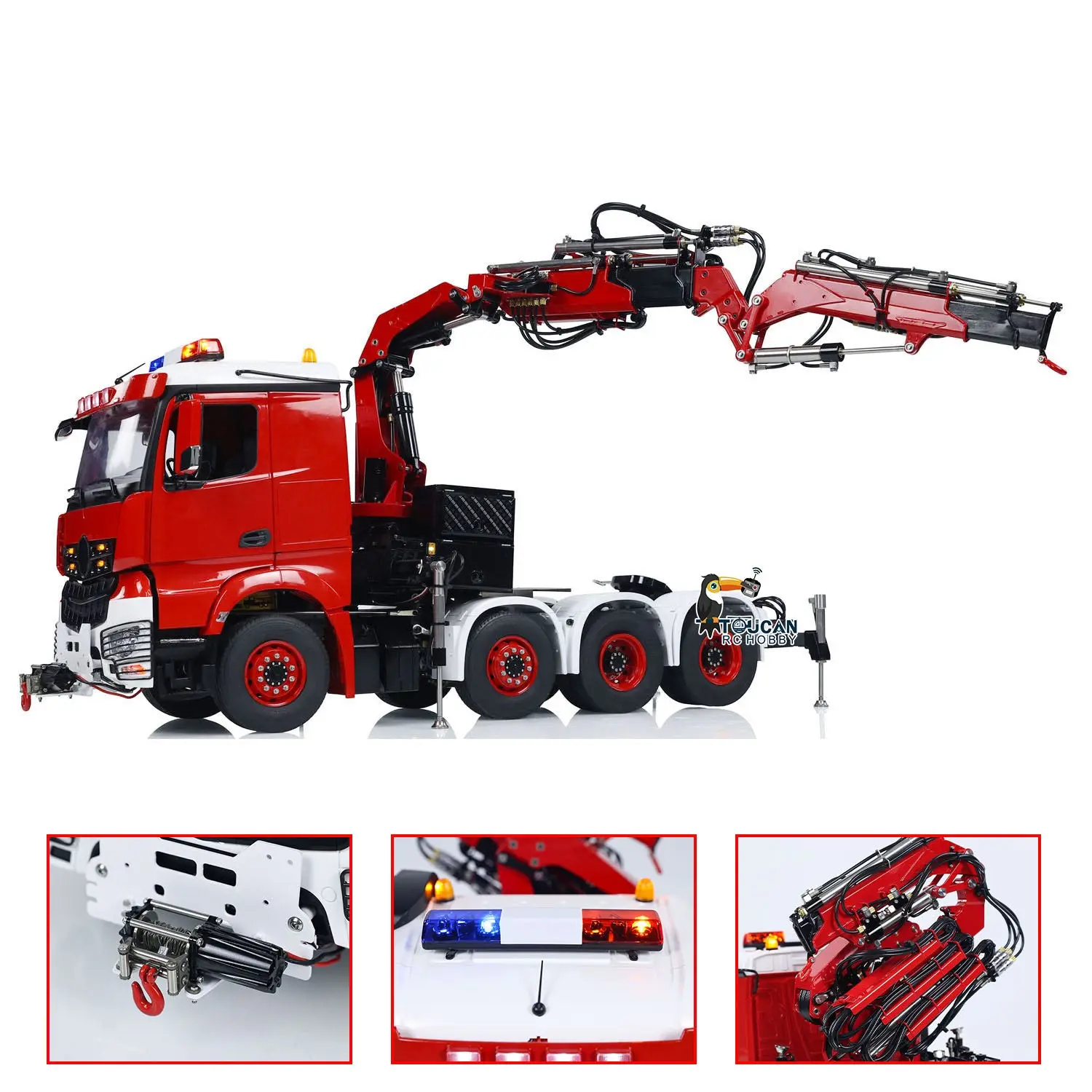 TOUCAN 8x8 1/14 RC Hydraulic Crane Tractor Truck Fly Jib Remote Control Cars Model