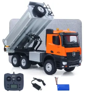 1/14 HUINA 1598 2.4G Remote Control Dumper 6*6 Engineering Transport Vehicle Lifting Rod Tipper Car Light Sound Battery Toys