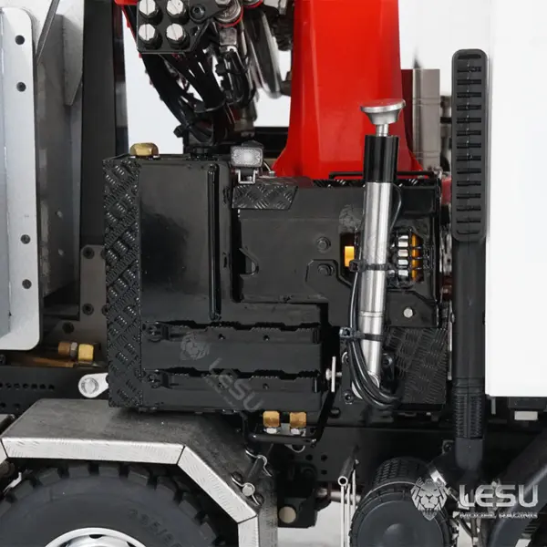 2Speed LESU Remote Control Hydraulic Roll on off Dumper Crane 1/14 RC Tipper Lock Differential Axle Metal 8X8 Chassis Gerabox