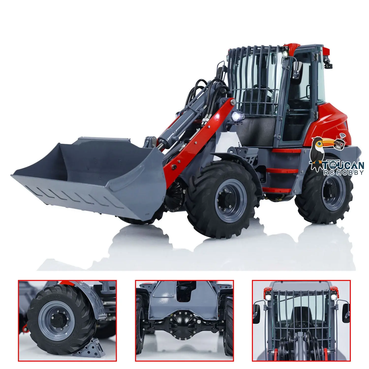 Customized LESU 1/14 AOUE-MCL8 Hydraulic RC Loader Remote Control Construction Vehicles Painted Assembled ESC Servo Motor