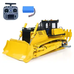 D155AX Metal 1/12 RC Hydraulic Bulldozer RTR Heavy Dozer Model 7 Way Valve 1.0L Oil Pump 5 Plows Radio Master TX15 Radio Battery