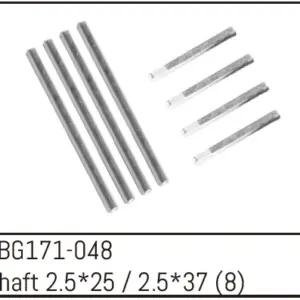 Shaft Set - 2.5*25 (4) /2.5*37 (4)