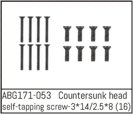Countersunk Screw M3*14 (8) / m2.5*8 (8)