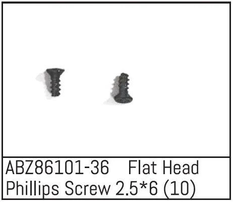 Flat Head Phillips Screw 2.5*6 - Mini Amt (10)