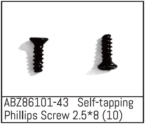 Self-Tapping Phillips Screw 2.5*8 - Mini Amt (10)