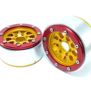 Beadlock Wheels GEAR Gold/Red 1.9 (2) w/o Hub