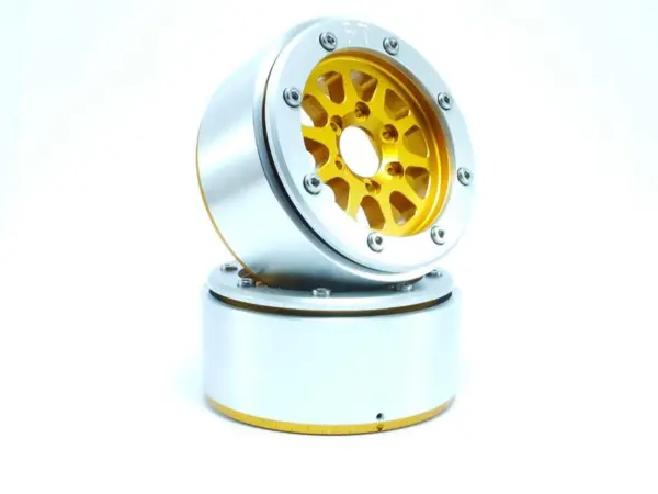 Beadlock Wheels GEAR Gold/Silver 1.9 (2) w/o Hub