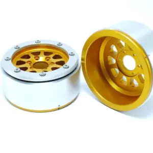 Beadlock Wheels GEAR Gold/Silver 1.9 (2) w/o Hub