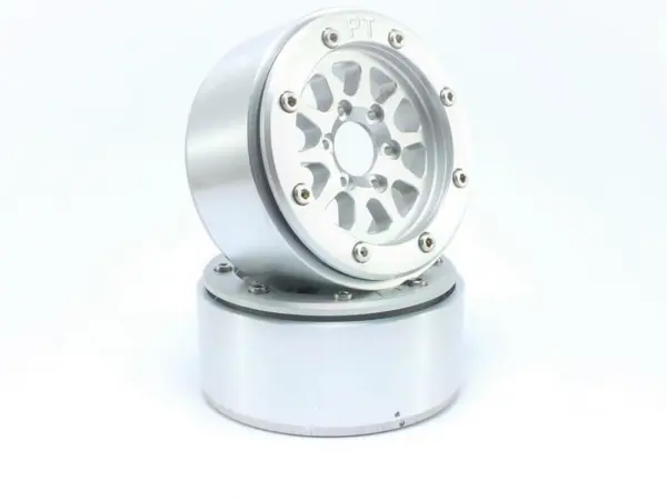 Beadlock Wheels GEAR Silver/Silver 1.9 (2) w/o Hub