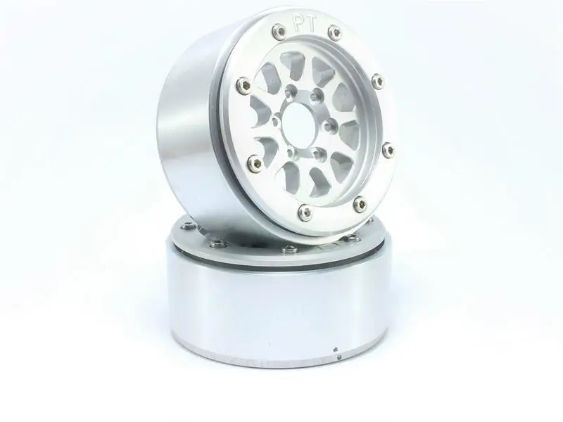 Beadlock Wheels GEAR Silver/Silver 1.9 (2) w/o Hub