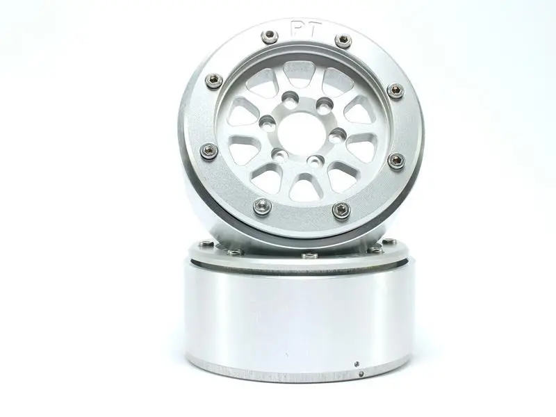 Beadlock Wheels GEAR Silver/Silver 1.9 (2) w/o Hub