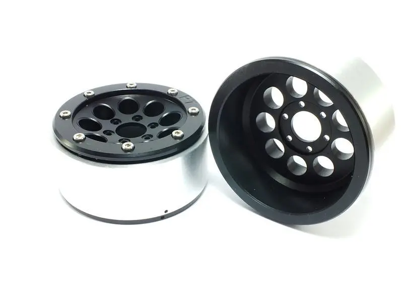 Beadlock Wheels GUN Black/Black 1.9 (2) w/o Hub